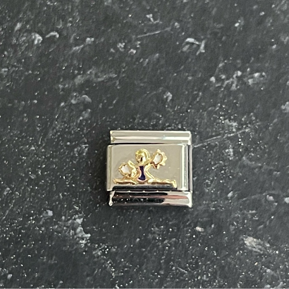 NWOT Zoppini enameled Cheerleader charm